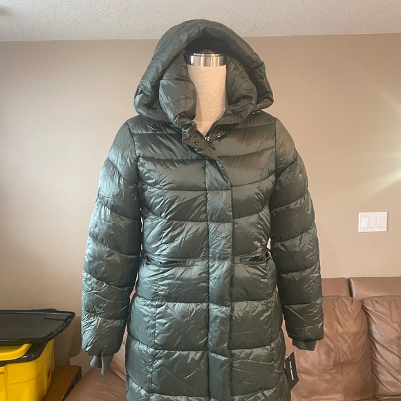 Steve Madden Forest Green Hooded Waist Pocket Puffer - Women - Picture 8 of 9